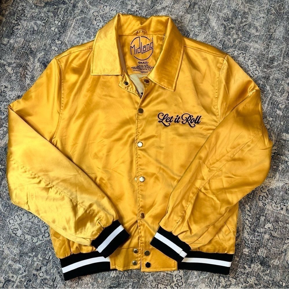 Midland Let It Roll Yellow Gold Bomber Jacket - Picture 3 of 8